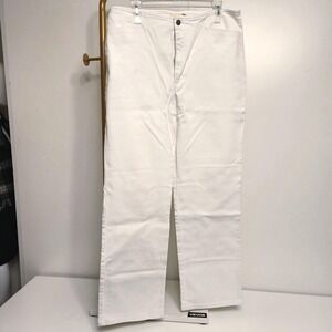 Norm Thompson Vintage White No Belt Loop Jeans Relaxed Fit Women Size 14